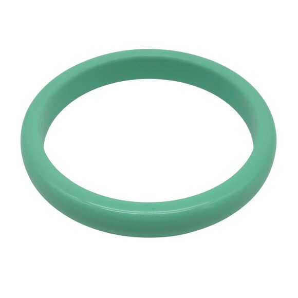 Vintage Mint Green Round Plastic Bangle Bracelet - Picture 1 of 4